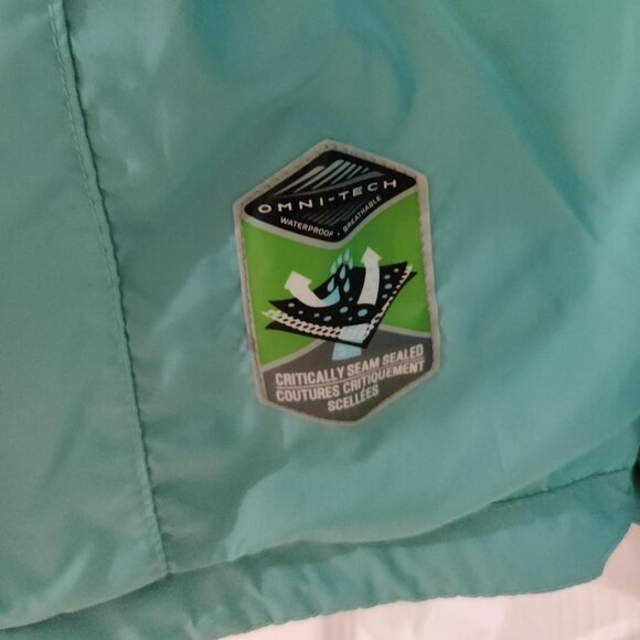 Columbia Women's Omni-Tech Windbreaker Jacket Turquoise Large - Picture 9 of 10